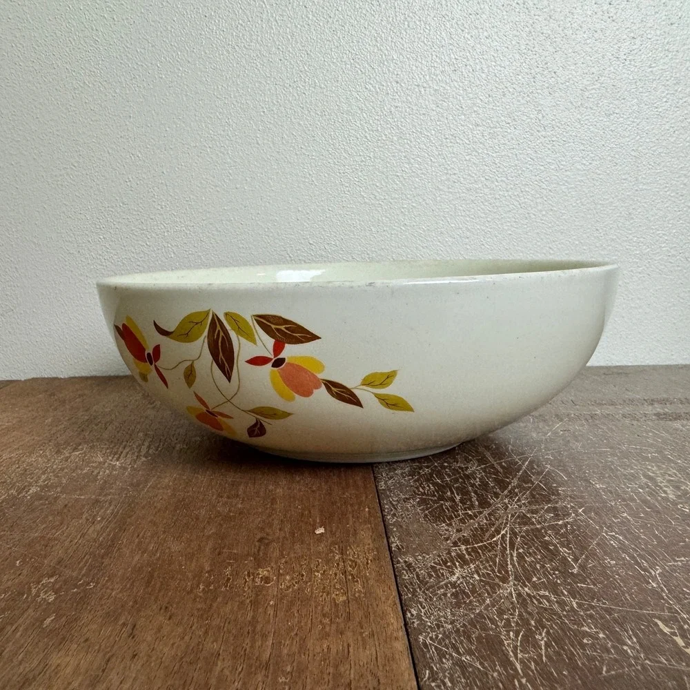 Hall's Superior Kitchenware‎ Mary Dunbar Jewel Tea Autumn Pattern Serving bowl